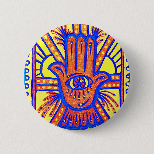 Chapa Redonda De 5 Cm Bendiciones brillantes (Anverso)