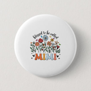 Chapa Redonda De 5 Cm Bendita Por Ser Llamada Mimi Wildflower Floral Mad