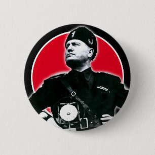 Chapa Redonda De 5 Cm Benito Mussolini