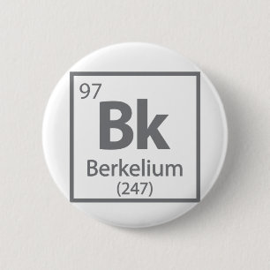 Chapa Redonda De 5 Cm Berkelium - Tabla periódica de ciencias de Berkele
