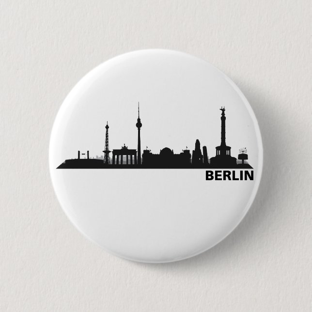 Chapa Redonda De 5 Cm Berlín horizonte Ansteckbutton (Anverso)