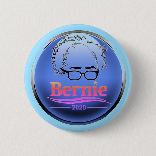 Chapa Redonda De 5 Cm Bernie 2020 (Anverso)