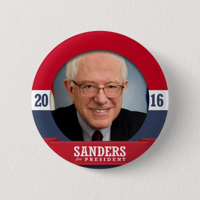 CHAPA REDONDA DE 5 CM BERNIE SANDERS 2016 (Anverso)