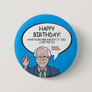 Chapa Redonda De 5 Cm Bernie Sanders Saludo - Feliz Cumpleaños -.png