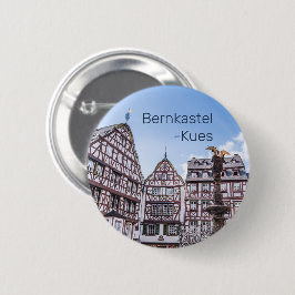 Chapa Redonda De 5 Cm Bernkastel-Kues Histórico Facades Alemania Souveni