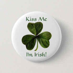 Chapa Redonda De 5 Cm ¡Bésame, soy irlandés!