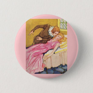 Chapa Redonda De 5 Cm Besamiento encantador en Prince Belleza durmiente