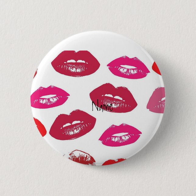 Chapa Redonda De 5 Cm Besando los labios rojos Thunder_Cove (Anverso)