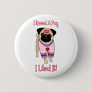 Chapa Redonda De 5 Cm Besé un pug tees y regalos