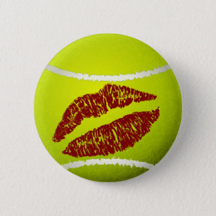 Chapa Redonda De 5 Cm Beso de pelota de tenis