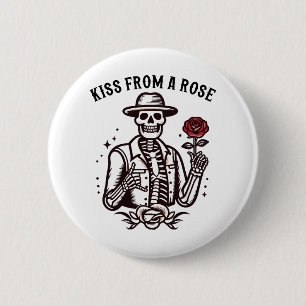 Chapa Redonda De 5 Cm Beso de una rosa