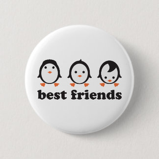 Chapa Redonda De 5 Cm best friends - pingüinos