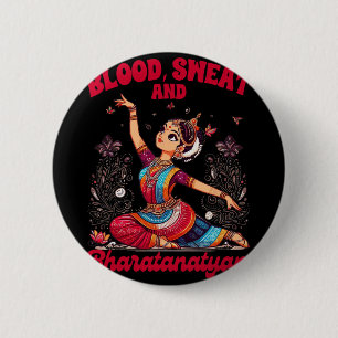 Chapa Redonda De 5 Cm Bharatanatyam Baila Sangre India Un Sudor Y Bha