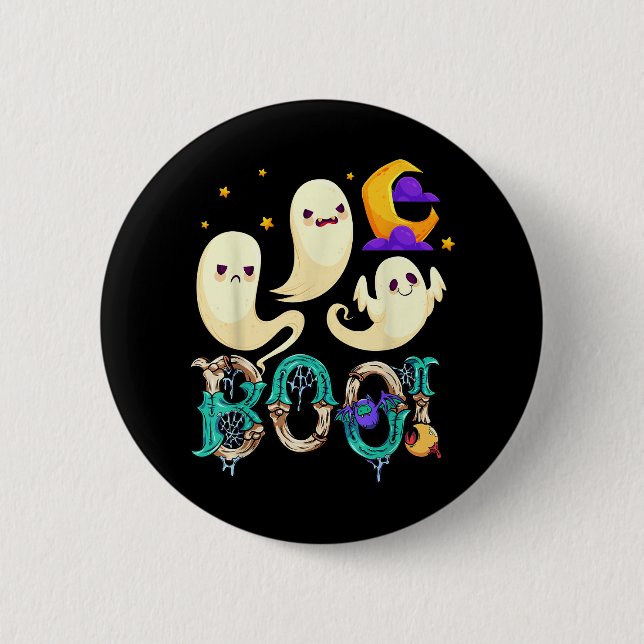 Chapa Redonda De 5 Cm Biblioteca de Halloween 13 (Anverso)