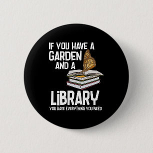 Chapa Redonda De 5 Cm Bibliotecario Nerd y Gardener Gag Swag