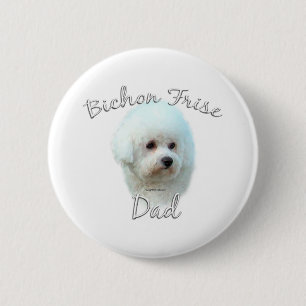 Chapa Redonda De 5 Cm Bichon Frise Dad 2