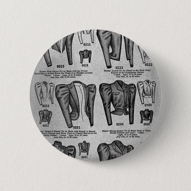 Chapa Redonda De 5 Cm Bicicleta Fashions1897 - Vintage (Anverso)