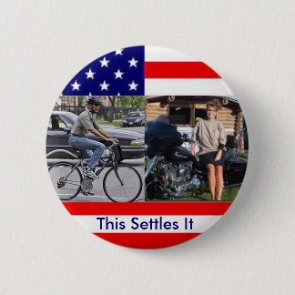 Chapa Redonda De 5 Cm Bicicleta Palin Motorcyle de Obama