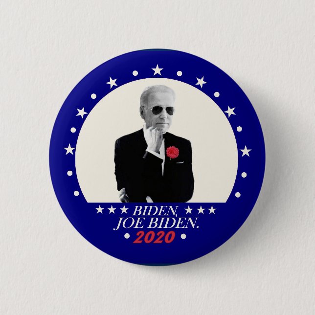 Chapa Redonda De 5 Cm Biden 2020, Joe Biden (Anverso)