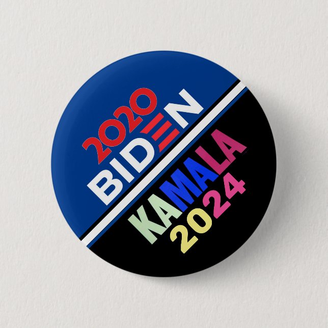 Chapa Redonda De 5 Cm Biden 2020/Kamala 2024 (Anverso)