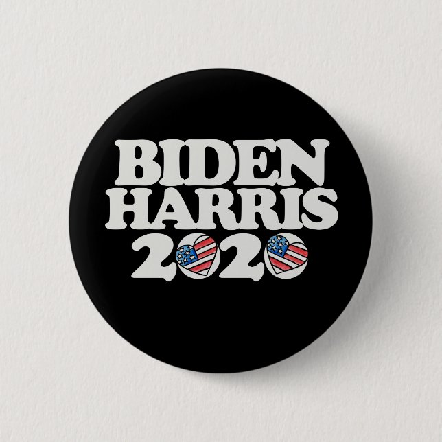 Chapa Redonda De 5 Cm Biden Harris 2020 (Anverso)
