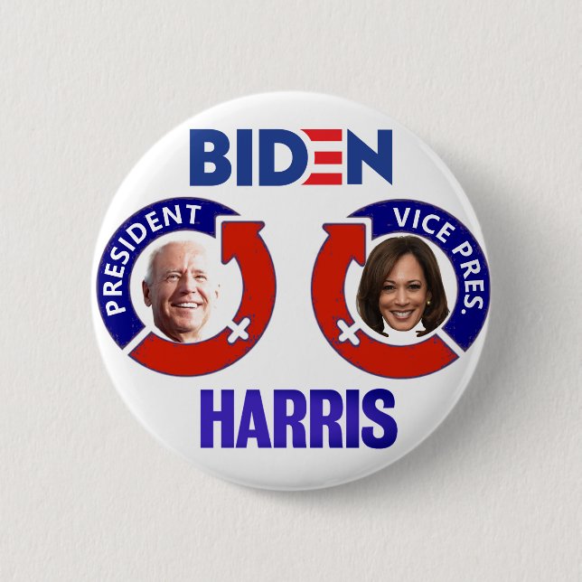 Chapa Redonda De 5 Cm Biden/Harris 2020 (Anverso)