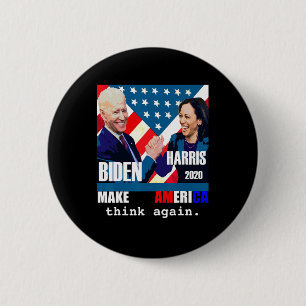 Chapa Redonda De 5 Cm Biden Kamala Harris
