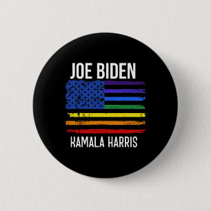 Chapa Redonda De 5 Cm Biden Kamala Harris 2020 Hockey Sobre Arcoiris Us 