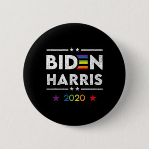 Chapa Redonda De 5 Cm Biden Kamala Harris 2020 Orgullo Gay Arcoiris Lgbt