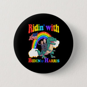 Chapa Redonda De 5 Cm Biden Kamala Harris Shirt Toddler Kids Dinosaur T-