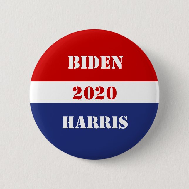 Chapa Redonda De 5 Cm Biden y Harris 2020 (Anverso)