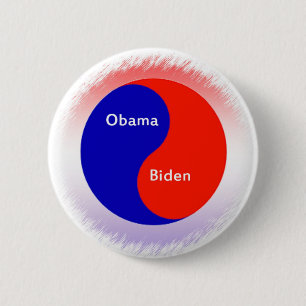 Chapa Redonda De 5 Cm ~ Biden Yin Yang de Obama