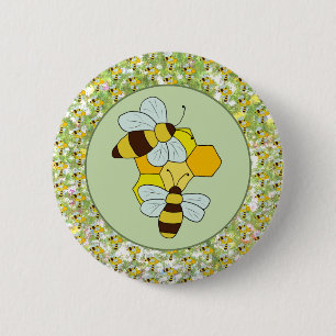 Chapa Redonda De 5 Cm Bienenwaben