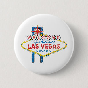 Chapa Redonda De 5 Cm Bienvenidos a Fabulous Las Vegas