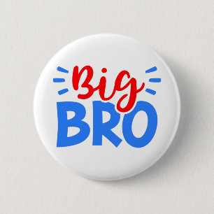 Chapa Redonda De 5 Cm BIG BRO in Red and Blue
