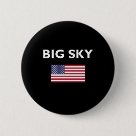 Chapa Redonda De 5 Cm Big Sky USA American Flag Dark Color