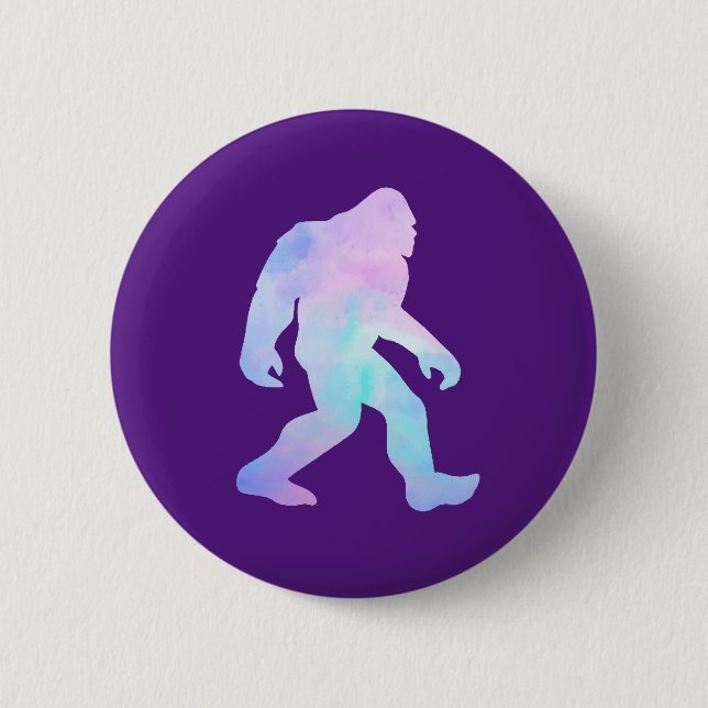 Chapa Redonda De 5 Cm Bigfoot acuarela       (Anverso)