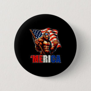 Chapa Redonda De 5 Cm Bigfoot América roca bandera americana patriota 4 