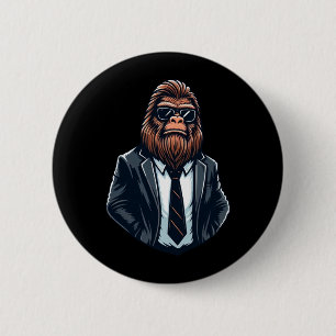 Chapa Redonda De 5 Cm Bigfoot Businessman - Guay Funny Sasquatch