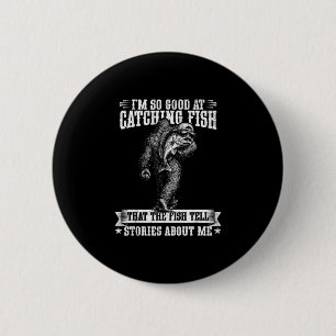 Chapa Redonda De 5 Cm Bigfoot divertido bueno para atrapar peces hombres