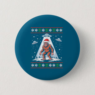 Chapa Redonda De 5 Cm Bigfoot Santa Ovni Alien Divertida Fea Sudadera De