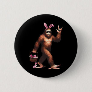 Chapa Redonda De 5 Cm Bigfoot Sasquatch Bunny Huevos de Pascua Retro Hom