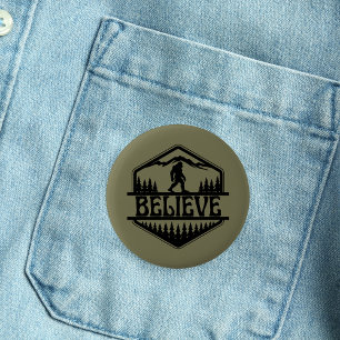 Chapa Redonda De 5 Cm BigFoot Sasquatch Divertido Squatchy Bosque Vintag