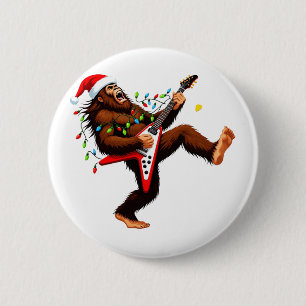 Chapa Redonda De 5 Cm Bigfoot Sasquatch Guitarra Eléctrica Navidad 2026 