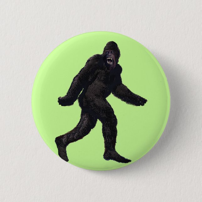 Chapa Redonda De 5 Cm Bigfoot Sasquatch Yetti (Anverso)