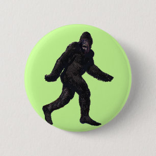 Chapa Redonda De 5 Cm Bigfoot Sasquatch Yetti