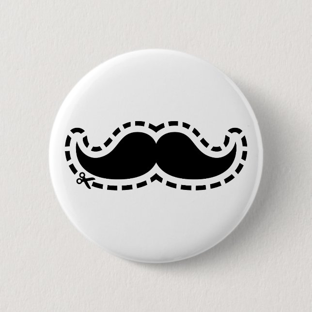 Chapa Redonda De 5 Cm Bigote cortado (Anverso)