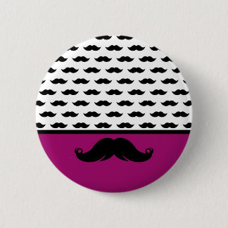 Chapa Redonda De 5 Cm Bigote de moda Stache del bigote del manillar