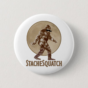 Chapa Redonda De 5 Cm Bigote de STACHESQUATCH I si usted ha visto mi