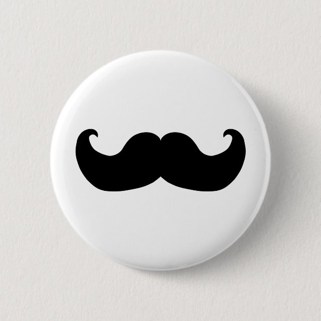Chapa Redonda De 5 Cm Bigote negro (Anverso)